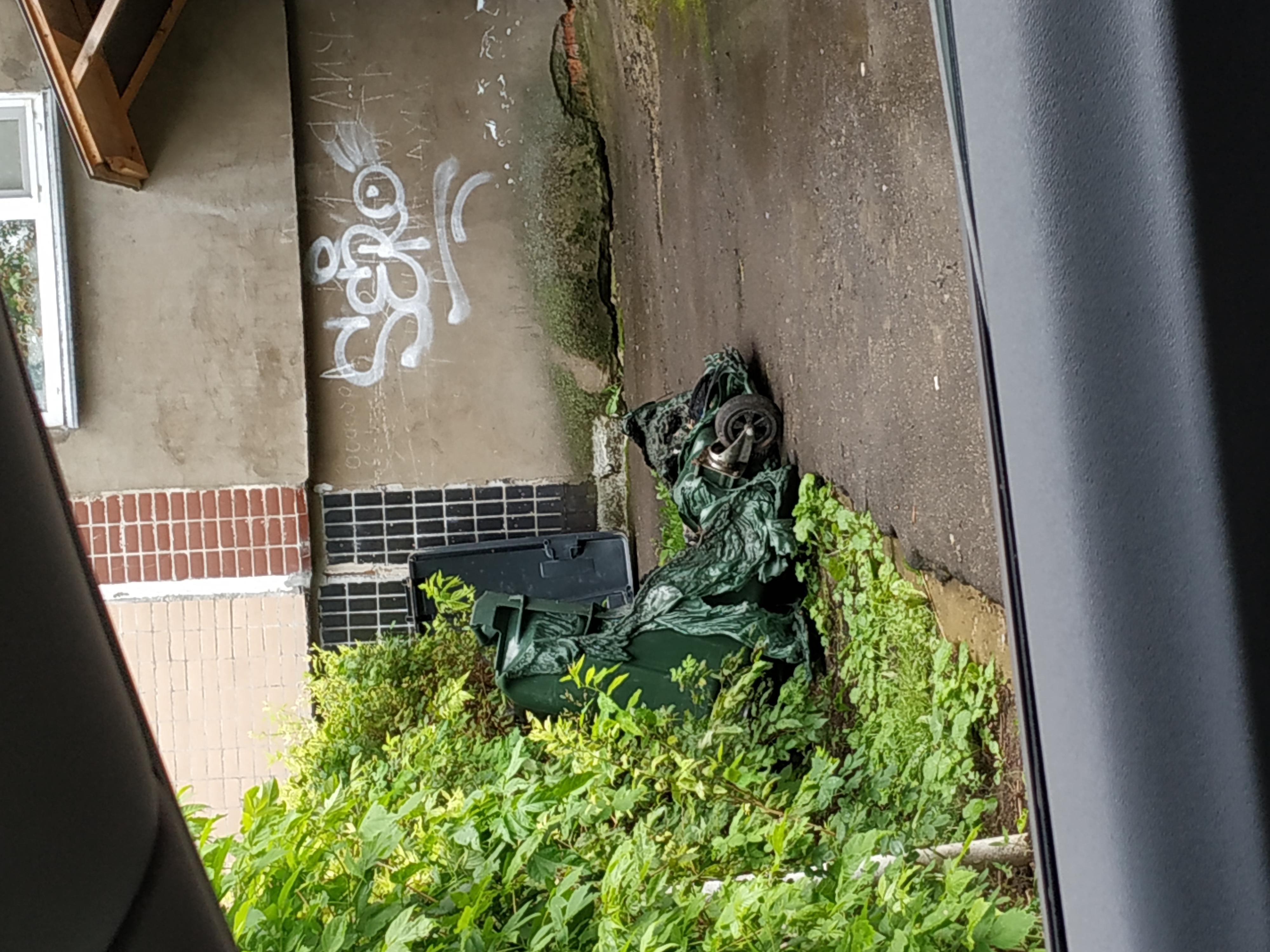 Как то сгорел помойный ящик